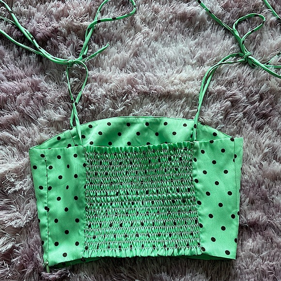 *NEW* Zara Silky Tie Shoulder Top - Picture 3 of 4